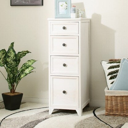 White Shabby Slim Chest (30 WH)