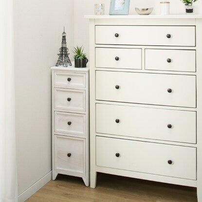 White Shabby Slim Chest (30 WH)