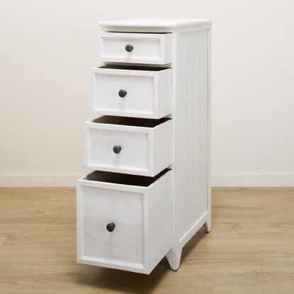 White Shabby Slim Chest (30 WH)