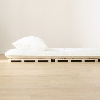 Single 4-fold paulownia wood slat bed (CP4)