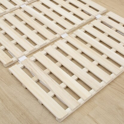 Single 4-fold paulownia wood slat bed (CP4)