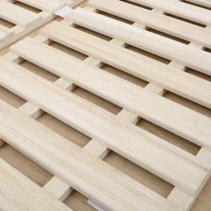 Single 4-fold paulownia wood slat bed (CP4)