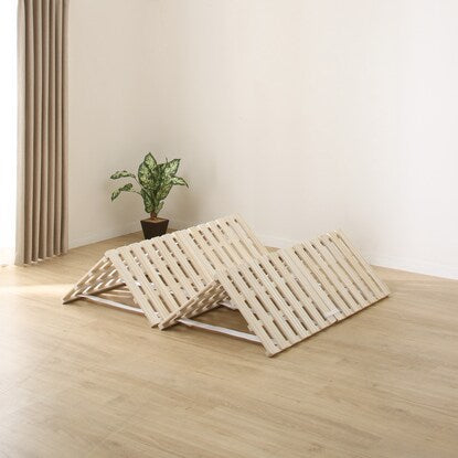 Semi-double 4-fold paulownia wood slat bed (CP4)