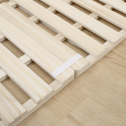 Semi-double 4-fold paulownia wood slat bed (CP4)