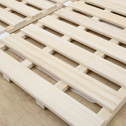 Semi-double 4-fold paulownia wood slat bed (CP4)