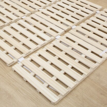 Double 4-fold paulownia wood slat bed (CP4)