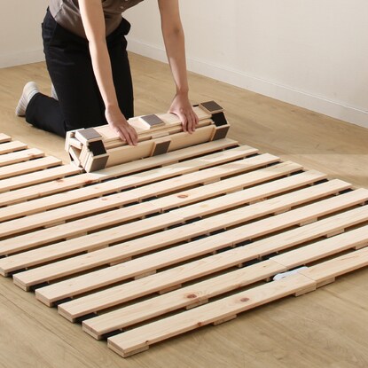 Semi-double roll-up cypress slat bed (COR)