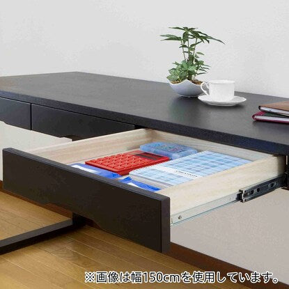 A natural wood desk with beautiful grain of ash veneer, depth 45cm (width 90cm dark brown)