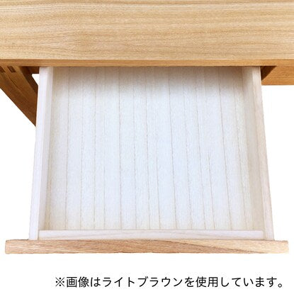 A natural wood desk with beautiful grain of ash veneer, depth 45cm (width 120cm, dark brown)