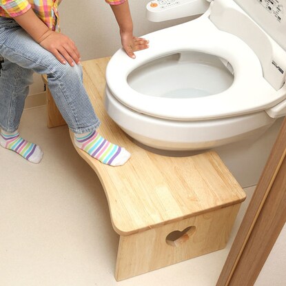 Leave it installed and it won't get in the way! Children's toilet step stool with 29cm opening (CSL290NA)