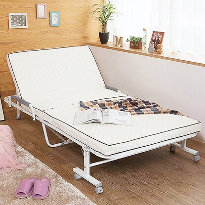 Compact short single folding bed (width 98 x depth 190 cm WH)