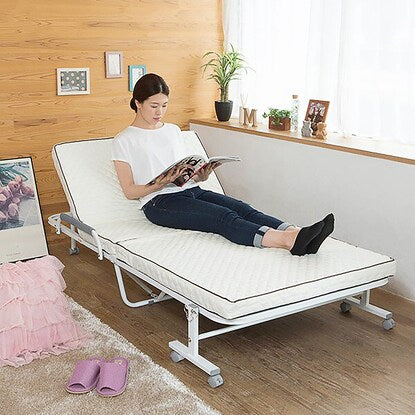 Compact short single folding bed (width 98 x depth 190 cm WH)