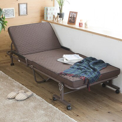 Compact semi-short single folding bed (width 84 x depth 190 cm BR)