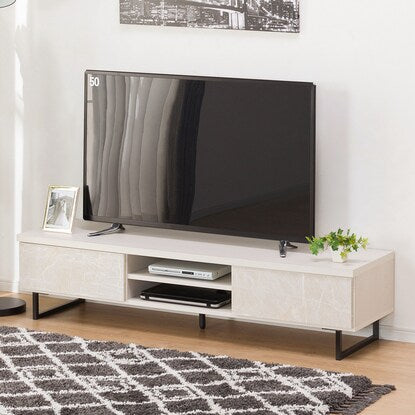 Luxurious marble-like TV stand (WH)