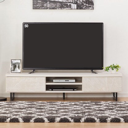 Luxurious marble-like TV stand (WH)