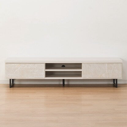 Luxurious marble-like TV stand (WH)