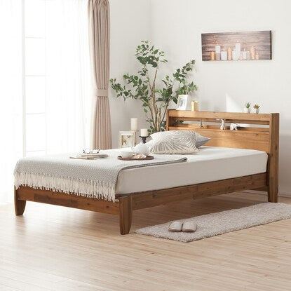 Natural wood acacia bed frame (cabinet frame SD)