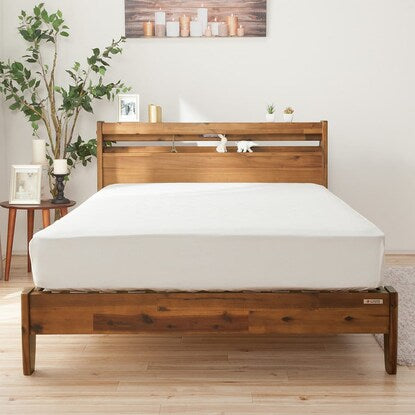 Natural wood acacia bed frame (cabinet frame SD)