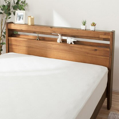 Natural wood acacia bed frame (cabinet frame SD)