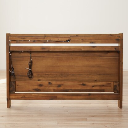 Natural wood acacia bed frame (cabinet frame SD)