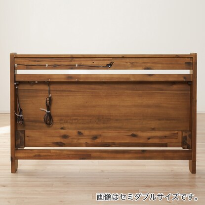 Natural wood acacia bed frame (cabinet frame D)