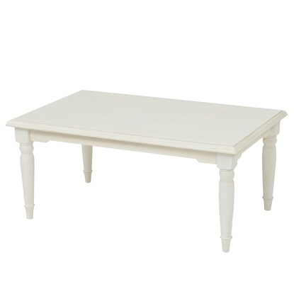 Adult-cute white shabby compact center table (rectangle)