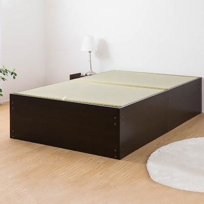 Semi-double headless large capacity storage tatami bed (YHN BR)