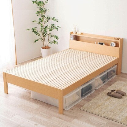 Semi-double high-density paulownia slat bed frame (NA2)