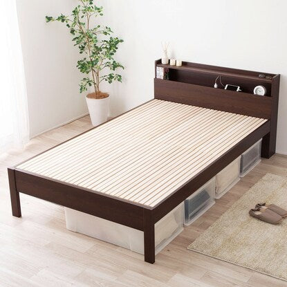 Semi-double high-density paulownia slat bed frame (BR2)