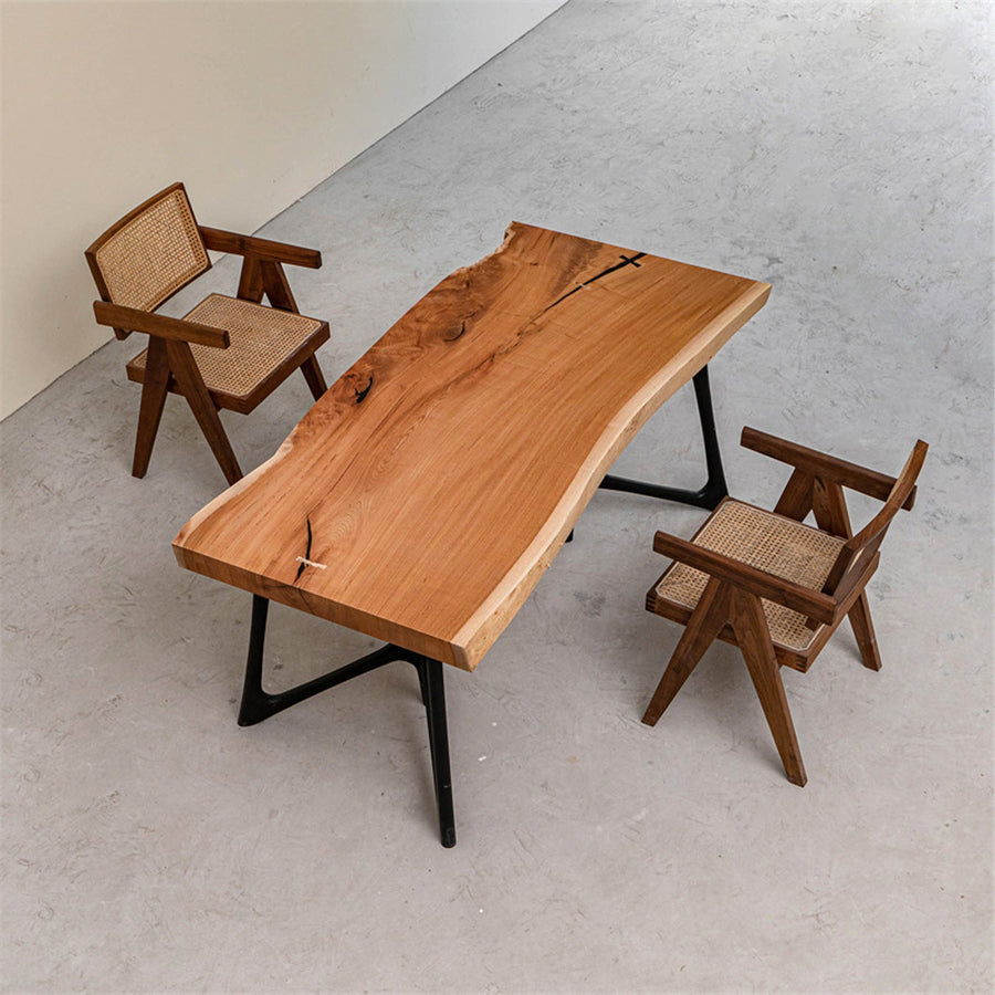 Solid 2-seater beech solid wood table top