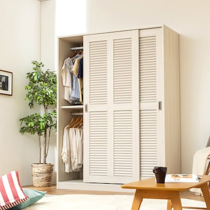 Large capacity wardrobe 200cm high (150cm wide TMG WH)