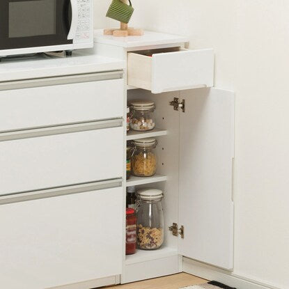 Slim counter (width 30cm) with doors that can be set in any direction