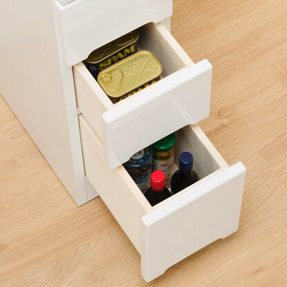 Slim counter with drawers selectable in 5cm increments (20cm wide)