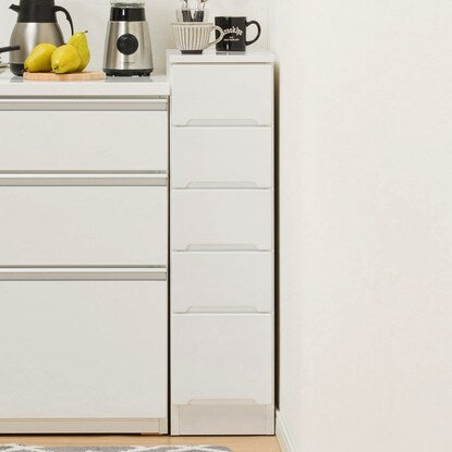 Slim counter with drawers selectable in 5cm increments (25cm wide)