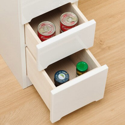 Slim counter with drawers selectable in 5cm increments (25cm wide)