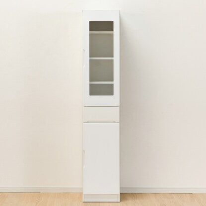 Gap storage with freely adjustable door direction (glass door + wooden door type, width 35cm)