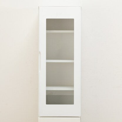 Gap storage with freely adjustable door direction (glass door + wooden door type, width 35cm)