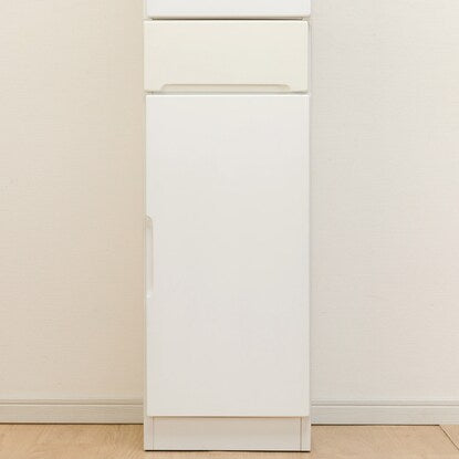 Gap storage with freely adjustable door direction (glass door + wooden door type, width 35cm)