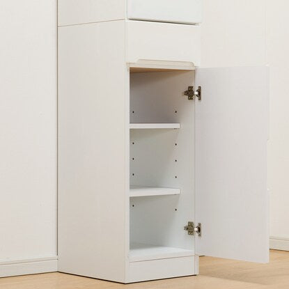 Gap storage with freely adjustable door direction (glass door + wooden door type, width 35cm)