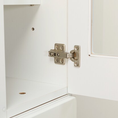 Gap storage with freely adjustable door direction (glass door + wooden door type, width 35cm)