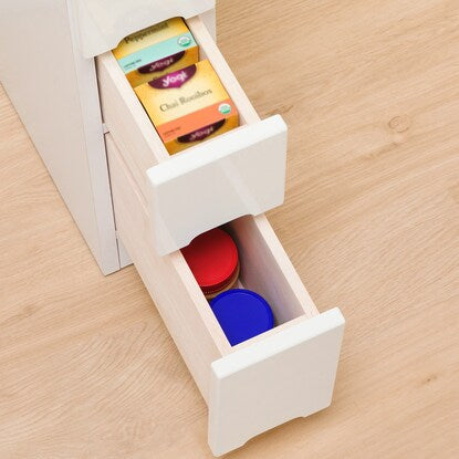 Gap storage with freely adjustable door direction (panel door + drawer type, width 15cm)