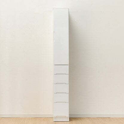 Gap storage with freely adjustable door direction (panel door + drawer type, width 25cm)