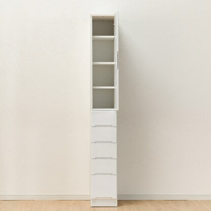 Gap storage with freely adjustable door direction (panel door + drawer type, width 25cm)