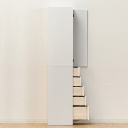 Gap storage with freely adjustable door direction (panel door + drawer type, width 25cm)