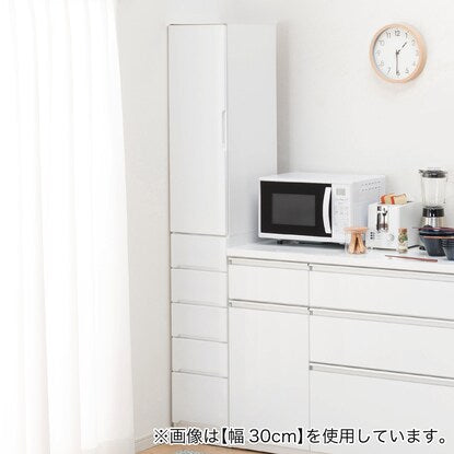 Gap storage with freely adjustable door direction (panel door + drawer type, width 35cm)