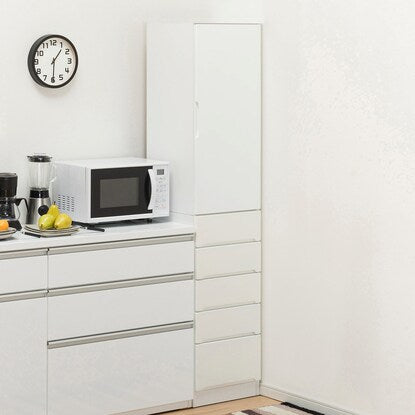 Gap storage with freely adjustable door direction (panel door + drawer type, width 40cm)