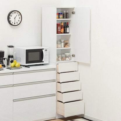 Gap storage with freely adjustable door direction (panel door + drawer type, width 40cm)