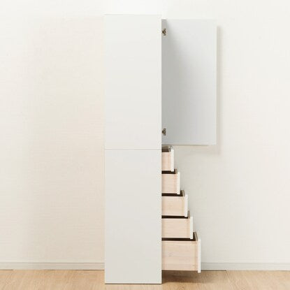 Gap storage with freely adjustable door direction (panel door + drawer type, width 40cm)