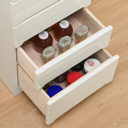 Gap storage with freely adjustable door direction (panel door + drawer type, width 40cm)