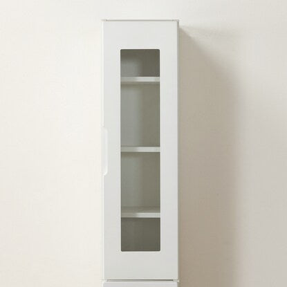 Gap storage with freely adjustable door direction (glass door + drawer type, width 25cm)